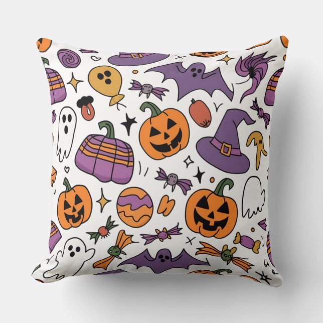 Halloween 2024 throw pillow (Front)