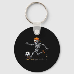 Halloween 2025 Funny Skeleton Soccer Footll Player Keychain