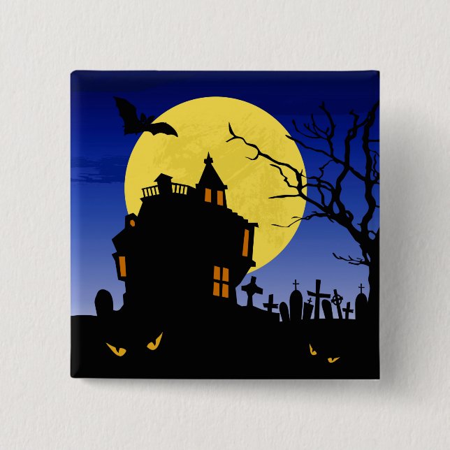 Halloween 2 Inch Square Button (Front)