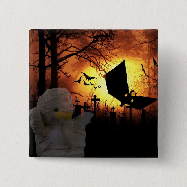 Halloween  2 inch square button (Front)
