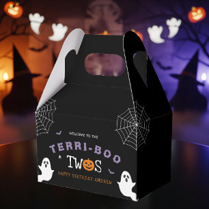 Halloween 2nd Birthday Terri-Boo Twos Ghost Gothic Favor Box