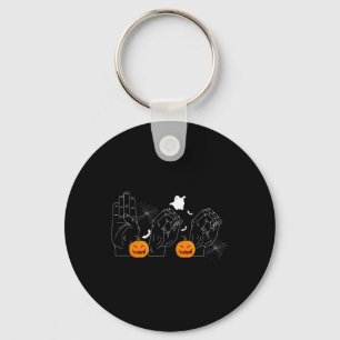 Halloween 31st October Deaf-mute Sign-language  Keychain