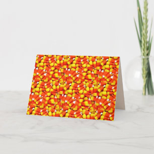 HALLOWEEN 3 D CANDY CORN   CARD