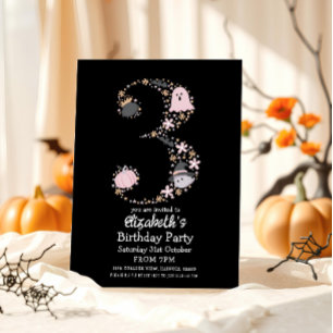 Halloween 3rd Birthday Invitation