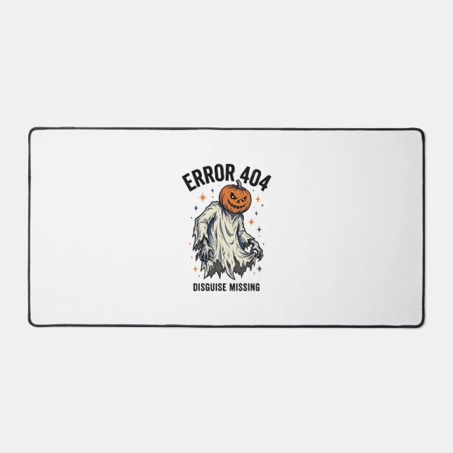 Halloween 404 Costume Pumpkin Ghost Error Design_1 Desk Mat (Front)