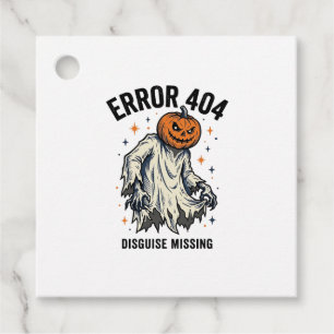 Halloween 404 Costume Pumpkin Ghost Error Design_1 Favour Tags