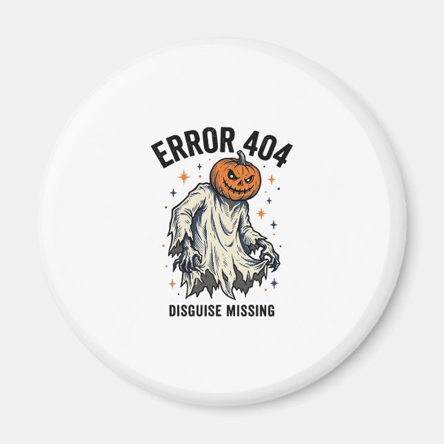 Halloween 404 Costume Pumpkin Ghost Error Design_1 Magnet (Front)