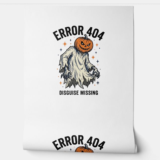 Halloween 404 Costume Pumpkin Ghost Error Design_1 Wallpaper (Unrolling)
