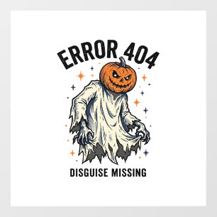 Halloween 404 Costume Pumpkin Ghost Error Design_1 Window Cling