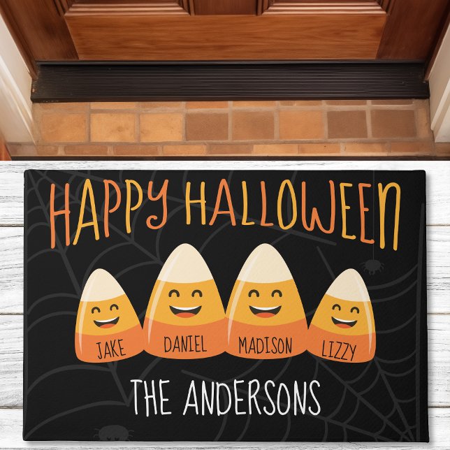 Halloween 4 Person Family Candy Corn Doormat (Creator Uploaded)