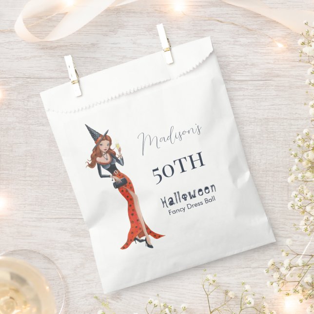 Halloween 50 th Birthday Party Favour Bag (Clipped)
