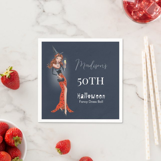 Halloween 50 th Birthday Party Napkin (Insitu)