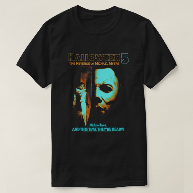Halloween 5 The Revenge of Michael Myers Two Tone  T-Shirt (Design Front)