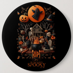 halloween 6 inch round button