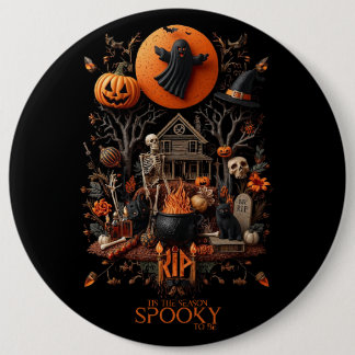 halloween 6 inch round button