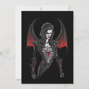 Halloween 6 vampire, b, scary monster, horror,  invitation