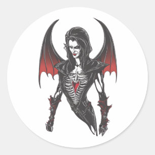 Halloween 6 vampire, silly, terrifying vampire,t classic round sticker