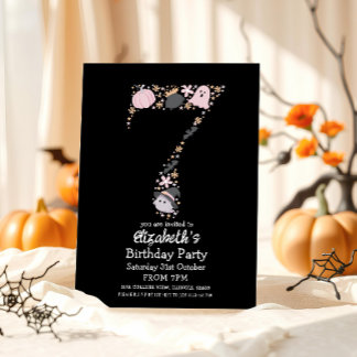 Halloween 7th Birthday Invitation