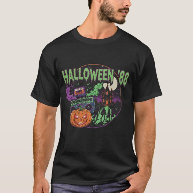 "Halloween '88" - retro year design + VHS effect T-Shirt (Front)