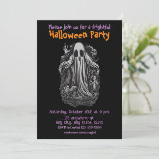 Halloween, 8 esprit, éffrayant, invitation à la fê