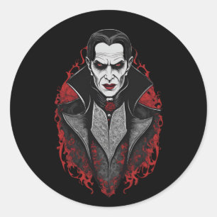 Halloween 9 vampire, horror, terrifying vampire,b classic round sticker
