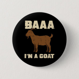 Halloween A Im Goat Funny Animal Costume Men Women 2 Inch Round Button