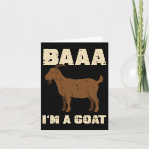 Halloween A Im Goat Funny Animal Costume Men Women Card
