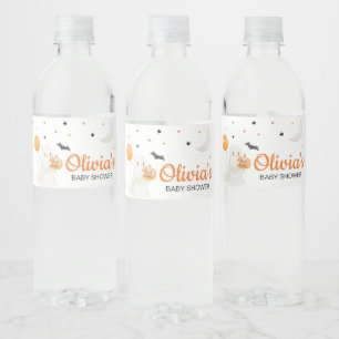 Halloween A Little Boo is Almost Due Baby Shower Water Bottle Label