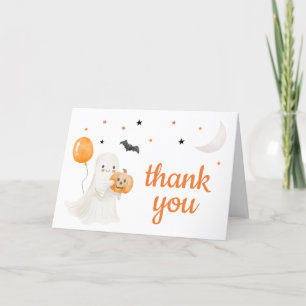 Halloween A Little Boo is Almost Due Thank You Card