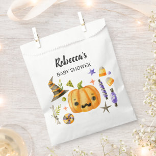 Halloween A Little Boo Pumpkin Baby Shower Favour Bag