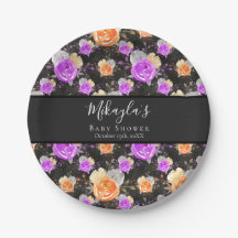 Halloween A Little Boo Vintage Floral Baby Shower