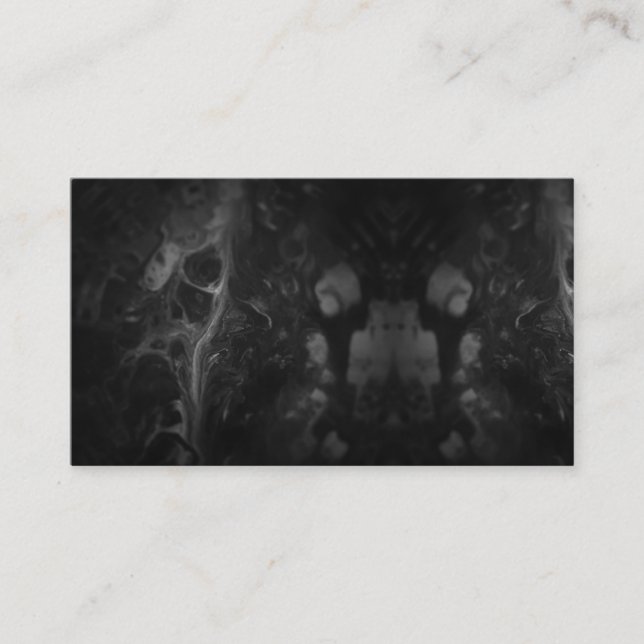 Halloween Abstract Spiderweb Acrylic Fluid Pour Sp Business Card (Front)