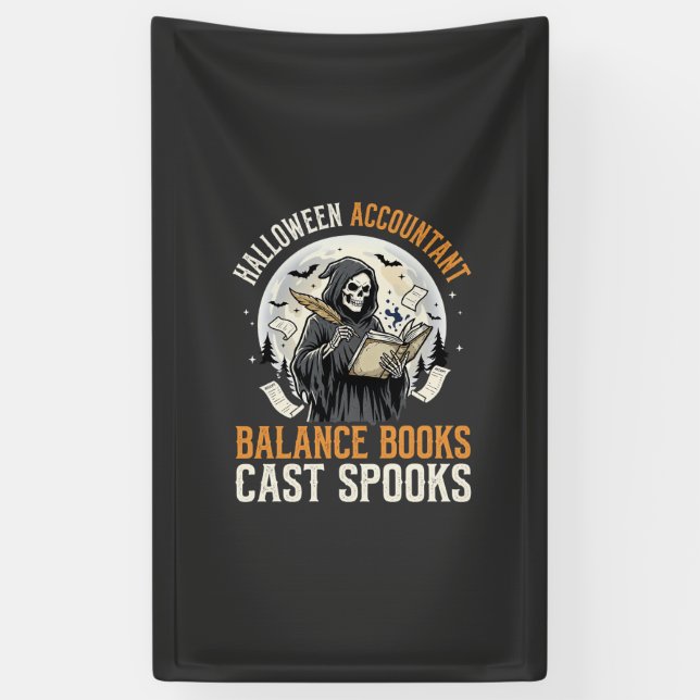 Halloween Accountant After Dark Banner (Vertical)