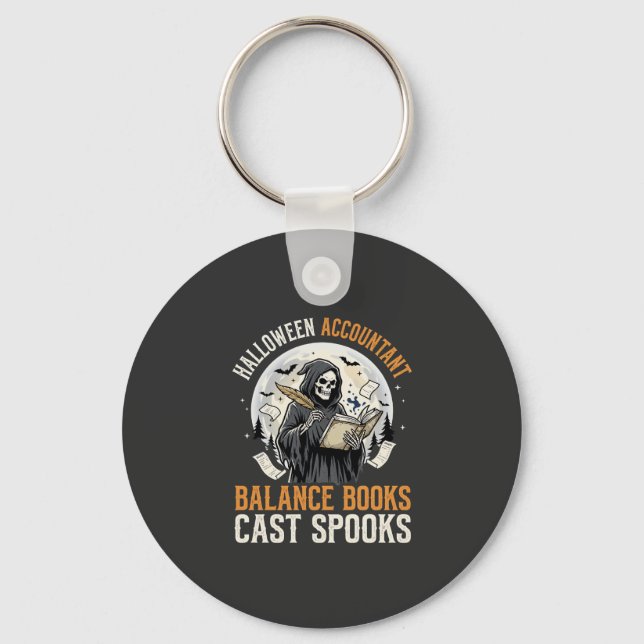Halloween Accountant After Dark Keychain (Front)