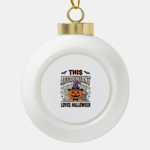 Halloween Accountant Funny Spooky Tax Season_1 Ceramic Ball Christmas Ornament