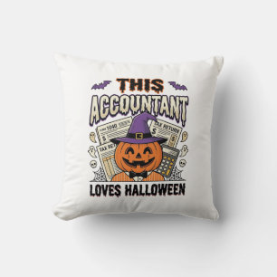 Halloween Accountant Funny Spooky Tax Season_1 Throw Pillow