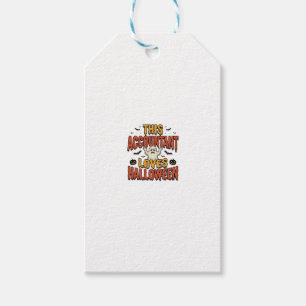 Halloween Accountant Vintage Ghost Shirt Design_1 Gift Tags