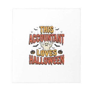 Halloween Accountant Vintage Ghost Shirt Design_1 Notepad