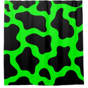 halloween acid green cow print