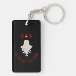 Halloween Acrylic Keychain   Boo Is Watching You