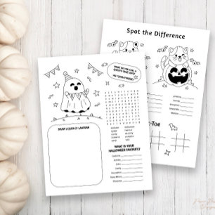 Halloween Activity Worksheet for Kids Flyer