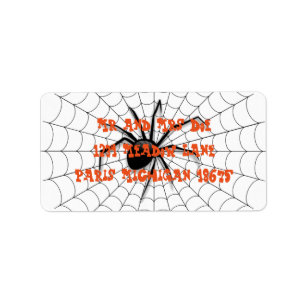 Halloween Address Labels/Spider and Web Label