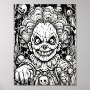 Halloween Adult Colouring Poster