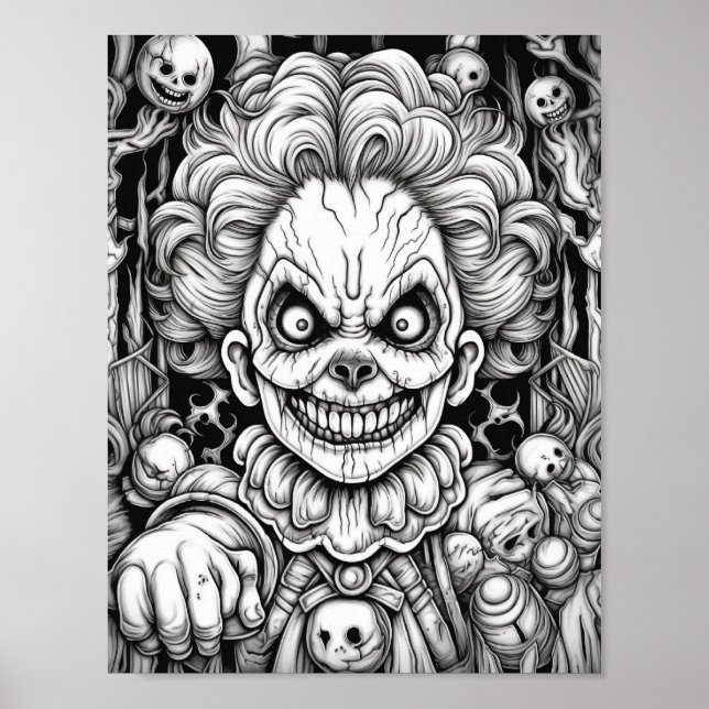 Halloween Adult Colouring Poster (Front)