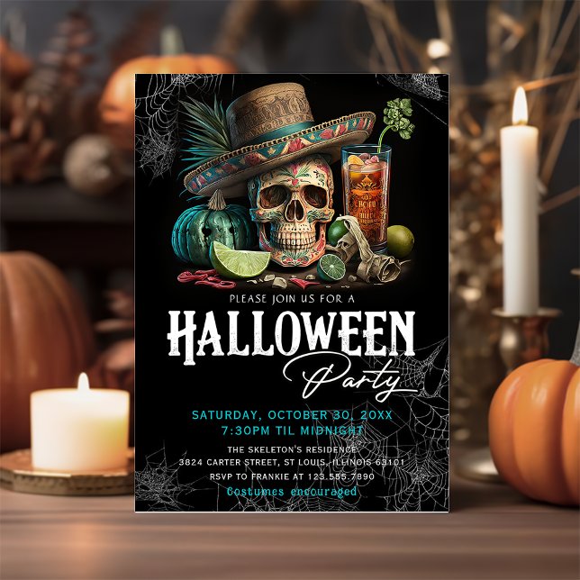 Halloween Adulte Crâne Cocktails Invitation de la  (Créateur téléchargé)