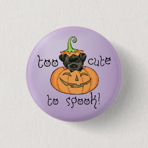 Halloween Affenpinscher 1 Inch Round Button