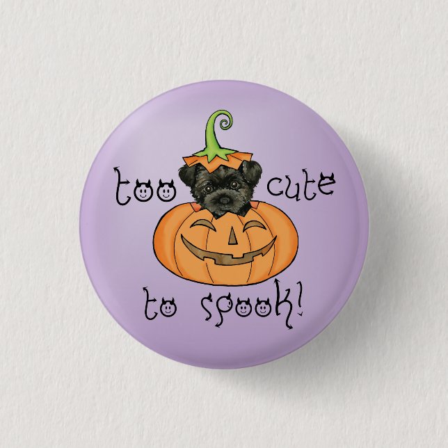 Halloween Affenpinscher 1 Inch Round Button (Front)