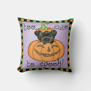 Halloween Affenpinscher Throw Pillow