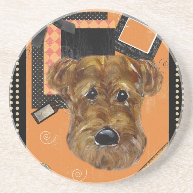 HALLOWEEN AIREDALE COASTER (Front)