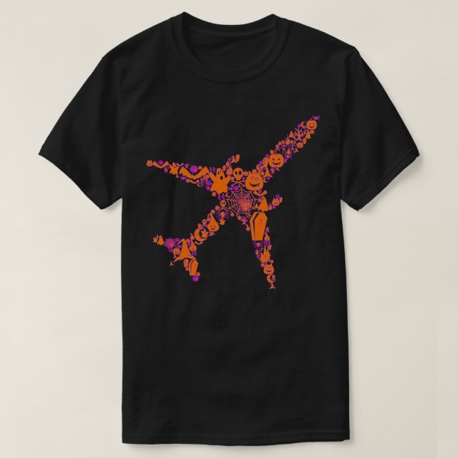 Halloween Airplane T-Shirt (Design Front)
